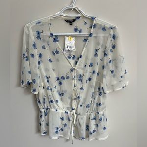 Floral sheer top